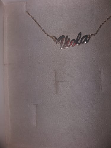 Customer photo review of Collana Nome Personalizzato In Oro 18kt