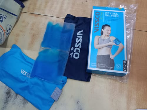 Customer photo review of Icecool Gel Pack | Re-Freezable for Instant Pain Relief & Swelling (Blue)