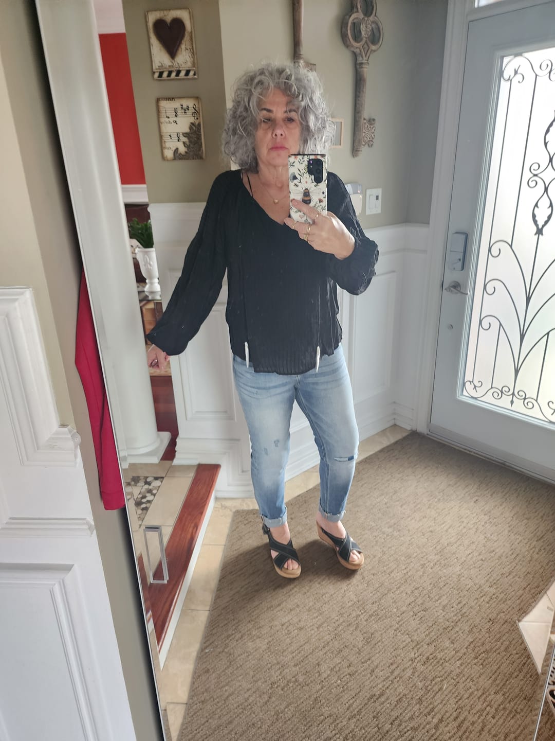 Customer photo review of Kancan Celine Straight Leg Mom Jean