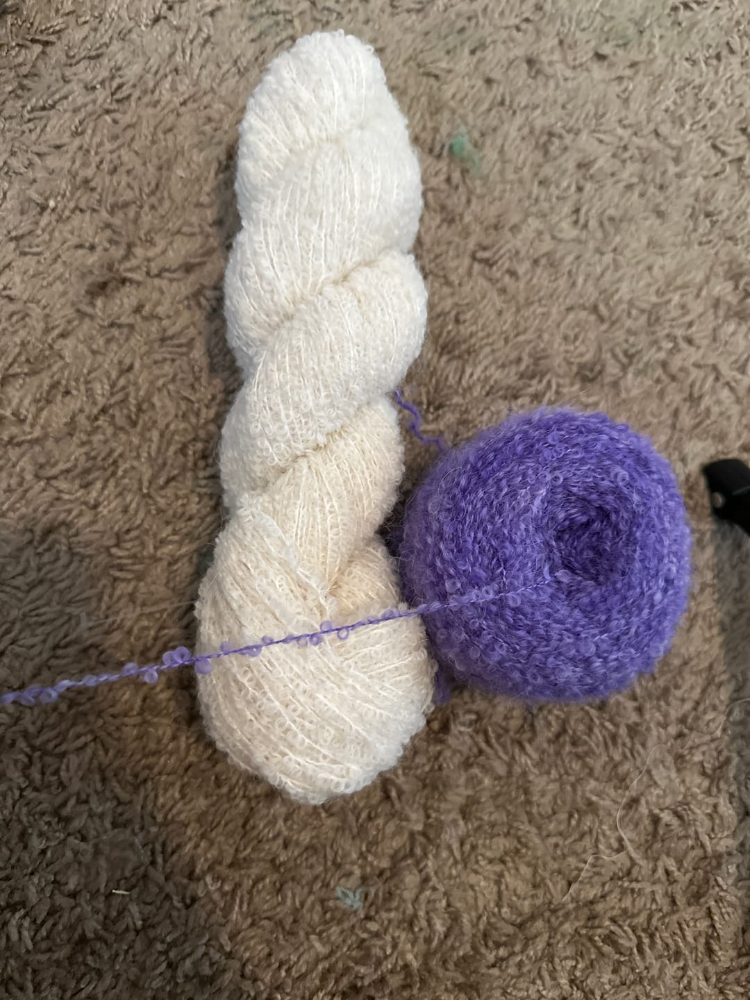 Customer photo review of Alpaca Boucle Worsted