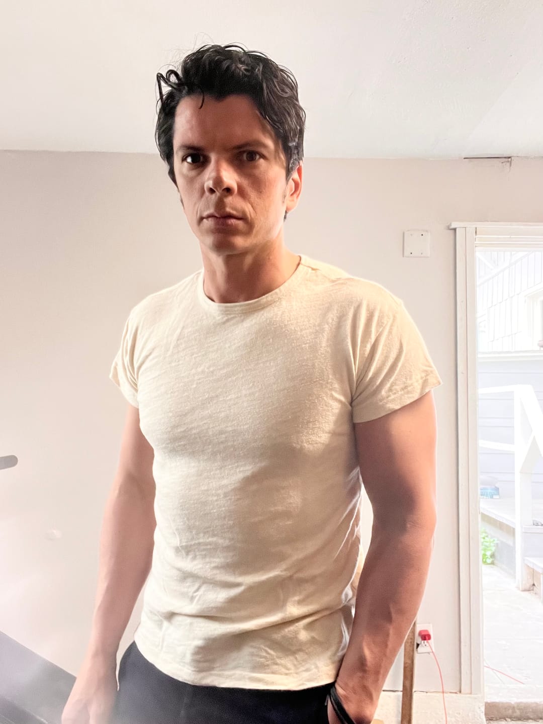 Customer photo review of 1940s USN Slub Cotton Crew T-Shirt