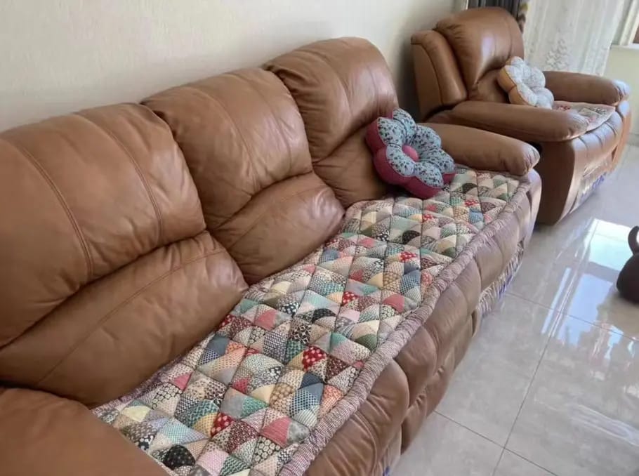 Customer photo review of Rainbow Sofa Cover