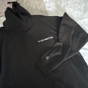 Customer photo review of Custom Embroidered Roman Numeral Hoodie