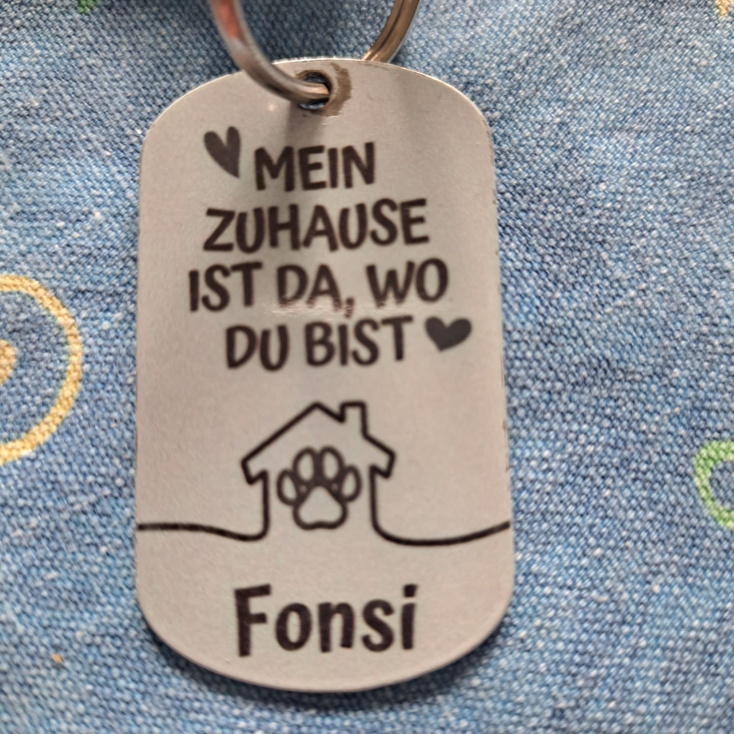Customer photo review of Mein Zuhause - Individueller Dog Tag Schlüsselanhänger