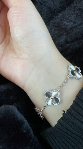 Customer photo review of Camilla Bracelet — Silver Guilloché