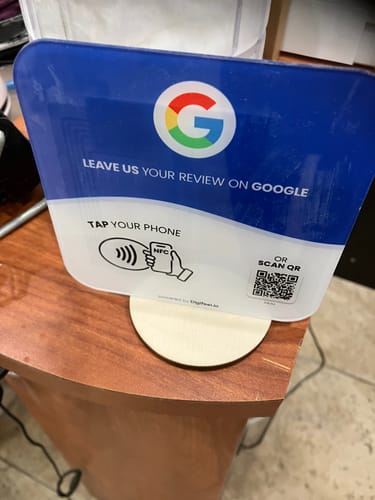 Customer photo review of Google Reviews - Plate