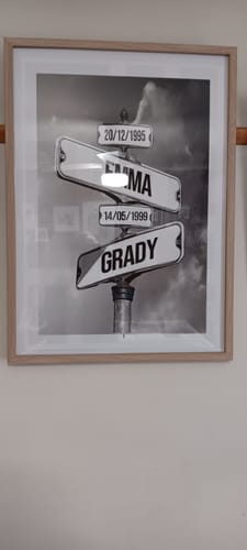 Customer photo review of DATE OF BIRTH OF CHILDREN by Cstm Canvas