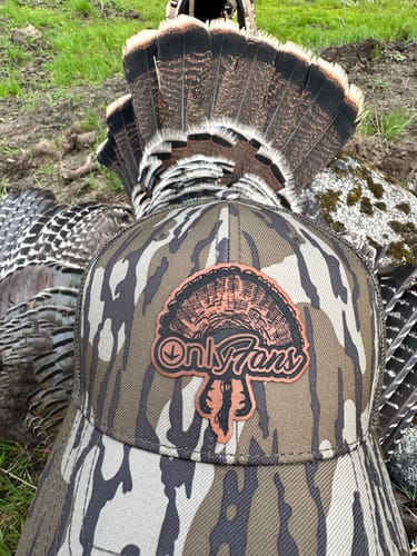 Customer photo review of Turkey Only Fans, Leather Patch Trucker Hat