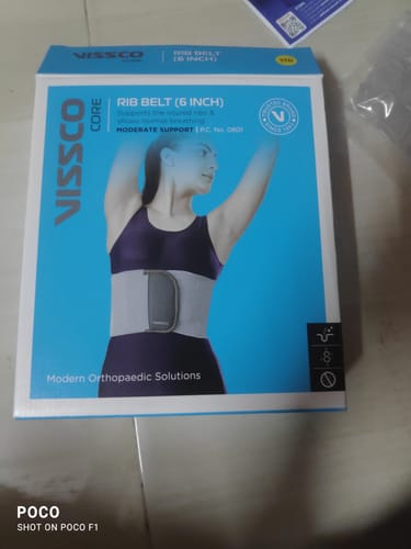 Customer photo review of Rib Belt | Provides Moderate Support to the Injured Ribs & Allows Normal Respiration (Grey)