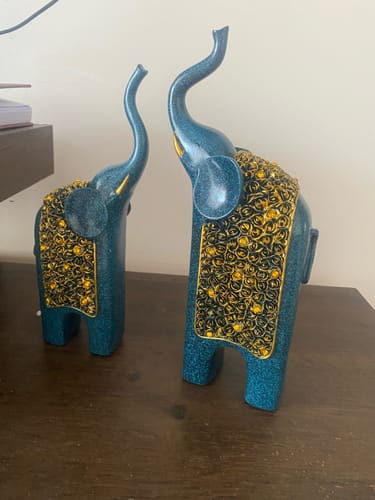 Customer photo review of Elephantine Expression Sculpture (2pcs)