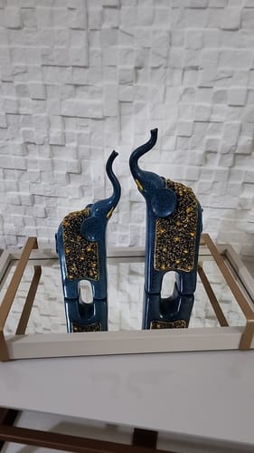 Customer photo review of Elephantine Expression Sculpture (2pcs)