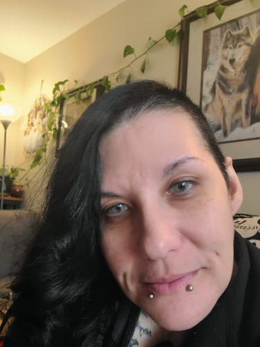Customer photo review of FANTASY SNOW FLAKE Prescription Colored Contact Lenses