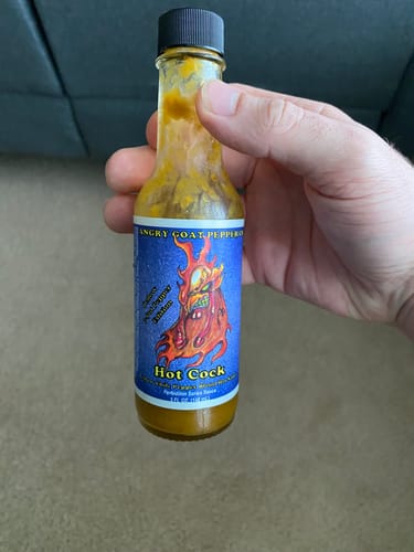 Customer photo review of Angry Goat Hot Cock Hot Sauce