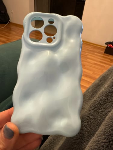 Customer photo review of 3D Bubble Wave Pattern White iPhone Case