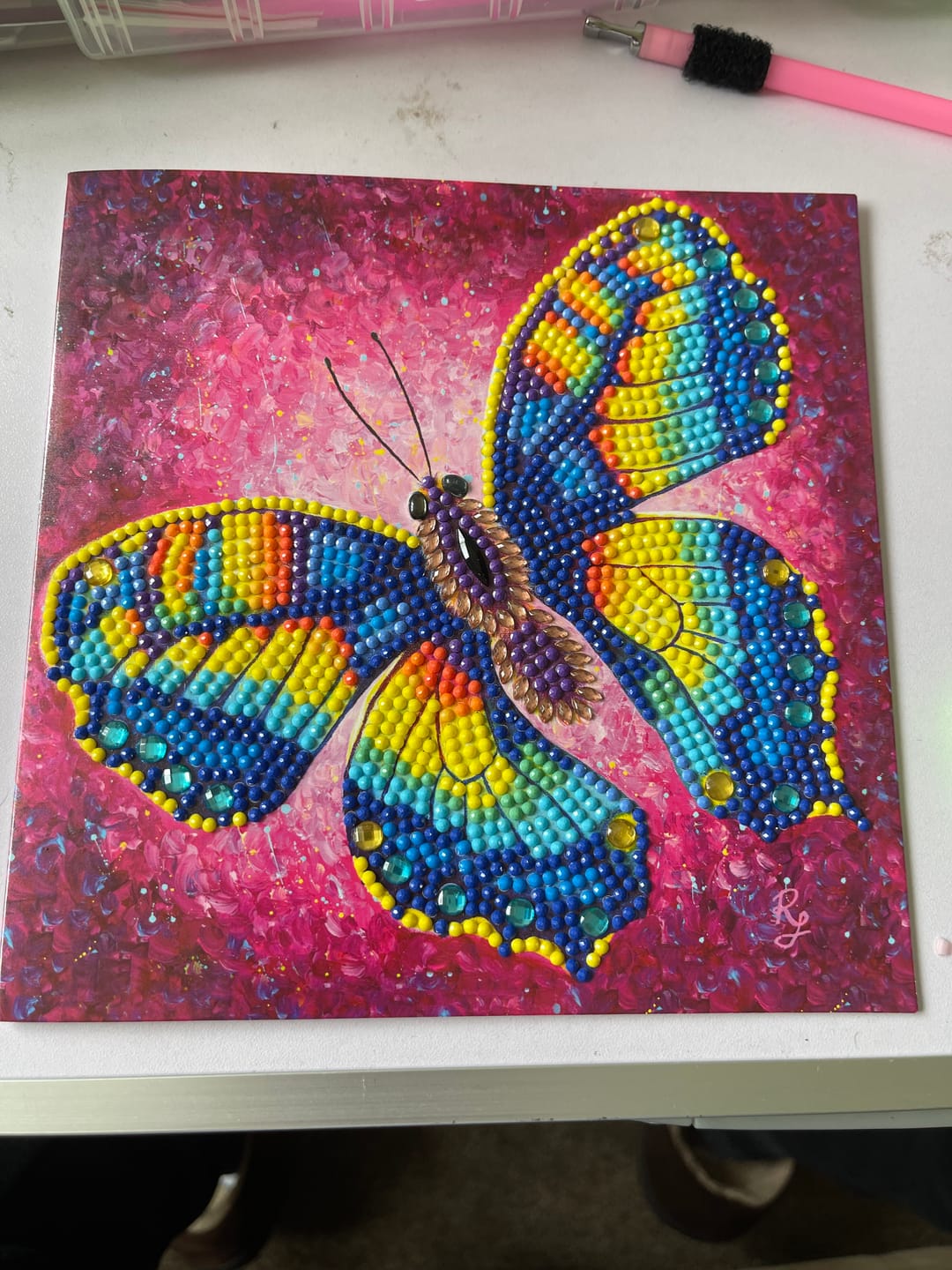 Customer photo review of "Change" Crystal Art Card by Rachel Froud 18x18cm