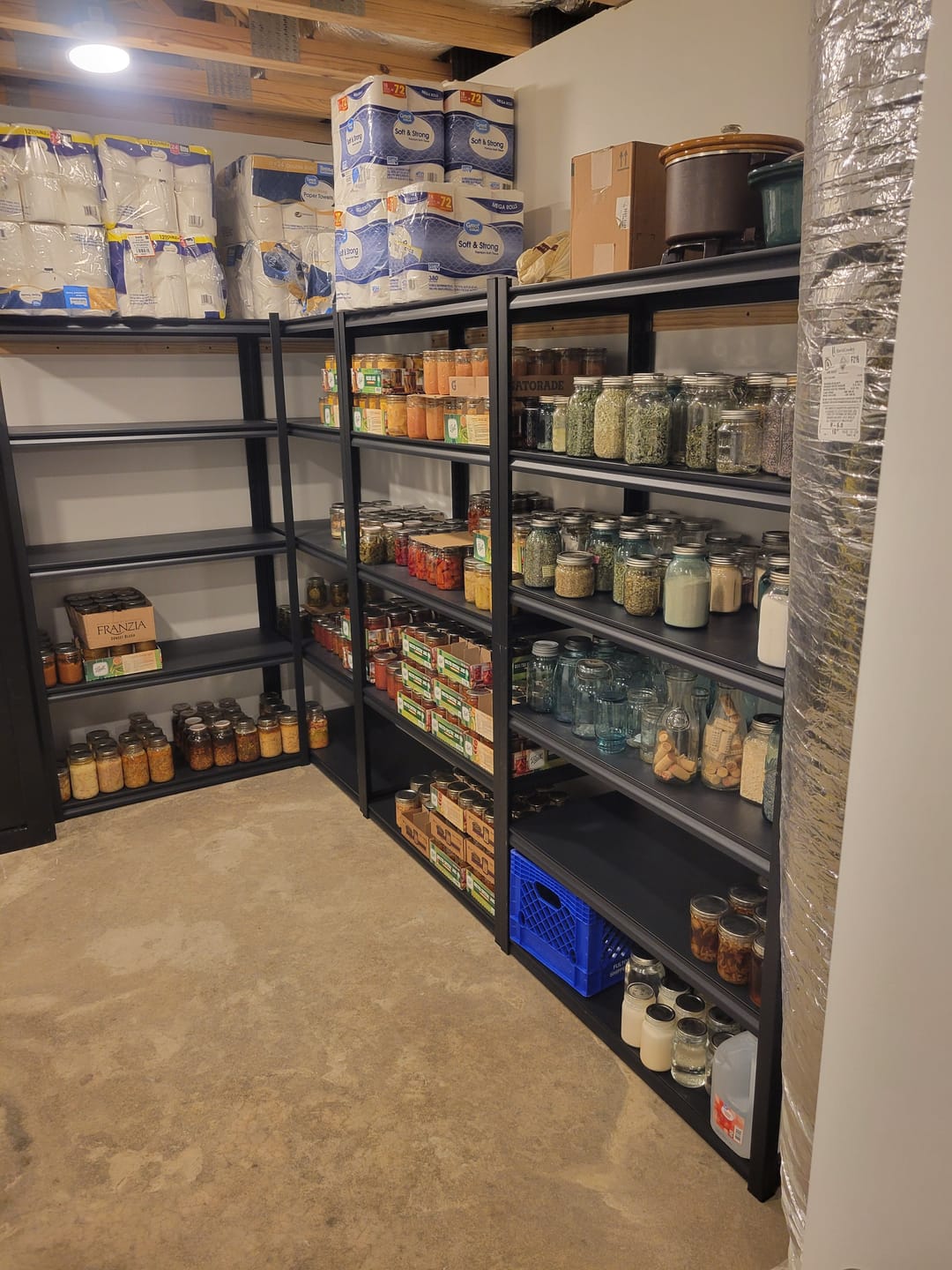Customer photo review of REIBII 72" H Heavy Duty Garage Shelving, Adjustable Storage Shelving Basement Shelving for Warehouse
