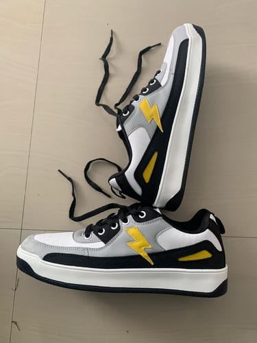 Customer photo review of FONZY Black Yellow Men's casual sneaker