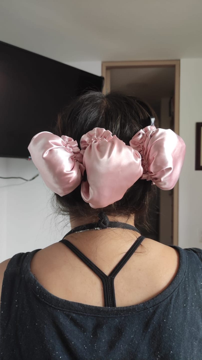 Customer photo review of TRONQUITOS Y MINI GORROS DE SATÍN - ONDAS SIN CALOR