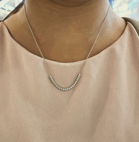 Customer photo review of GABRIELLE Tennis Chain Necklace