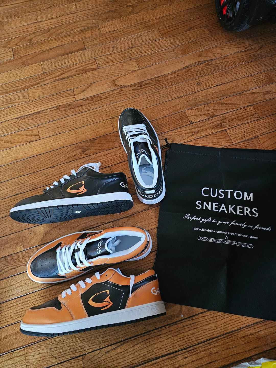 Customer photo review of Custom Company Promo Gifts, custom business gifts Personalized Sneakers, Custom Sneakers, Put name or business name on it, AJ1-C03200
