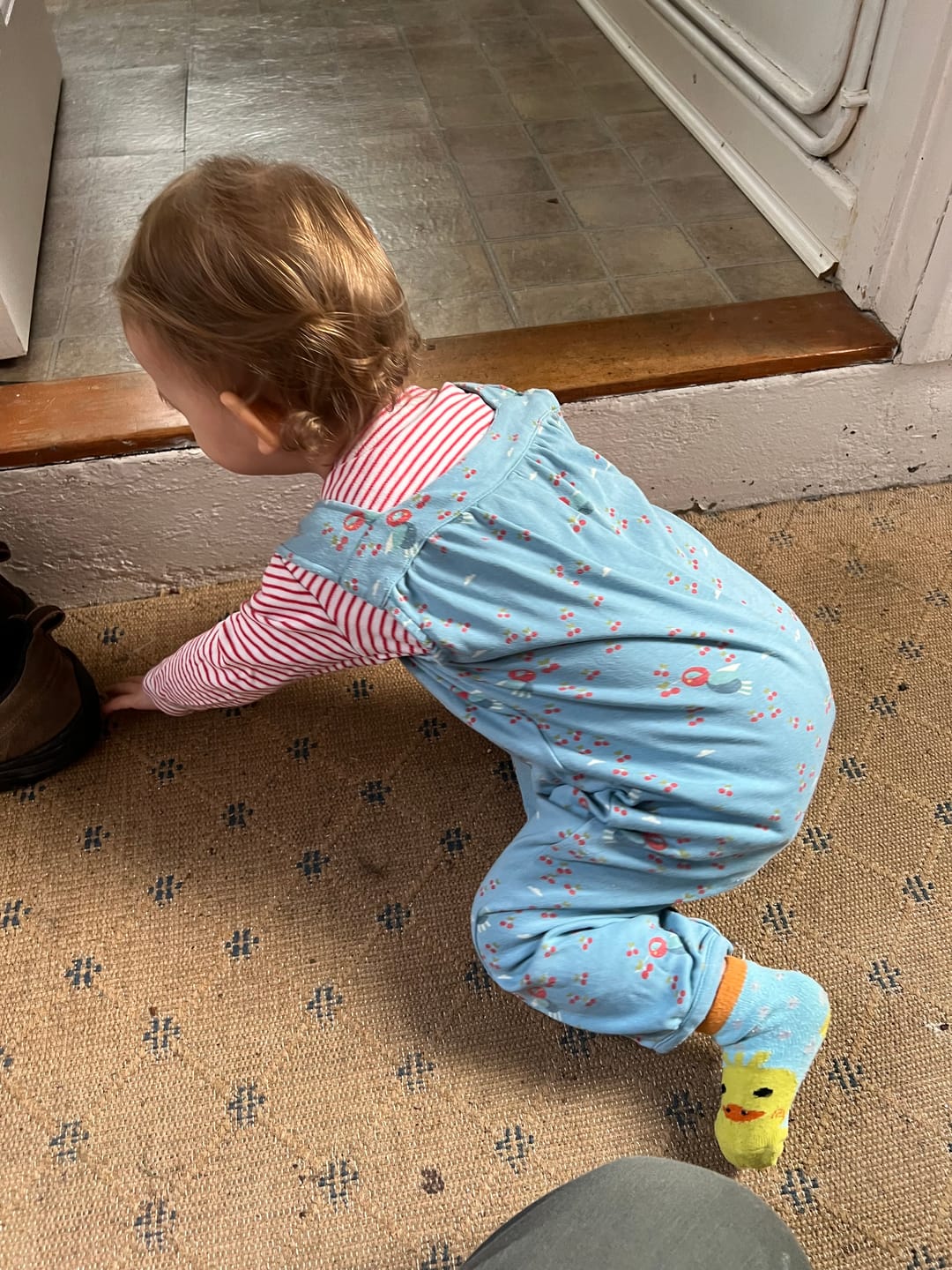 Customer photo review of Cherry Blossom Playdays Dungarees