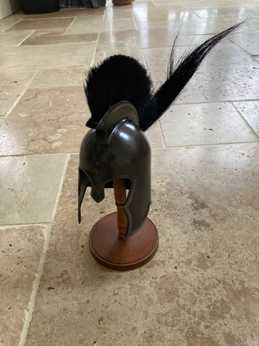 Customer photo review of Miniature Troy Helmet