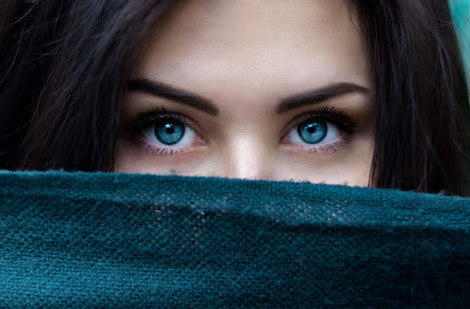 Customer photo review of Love Story Oxytocin Blue Prescription Coloured Contact Lenses