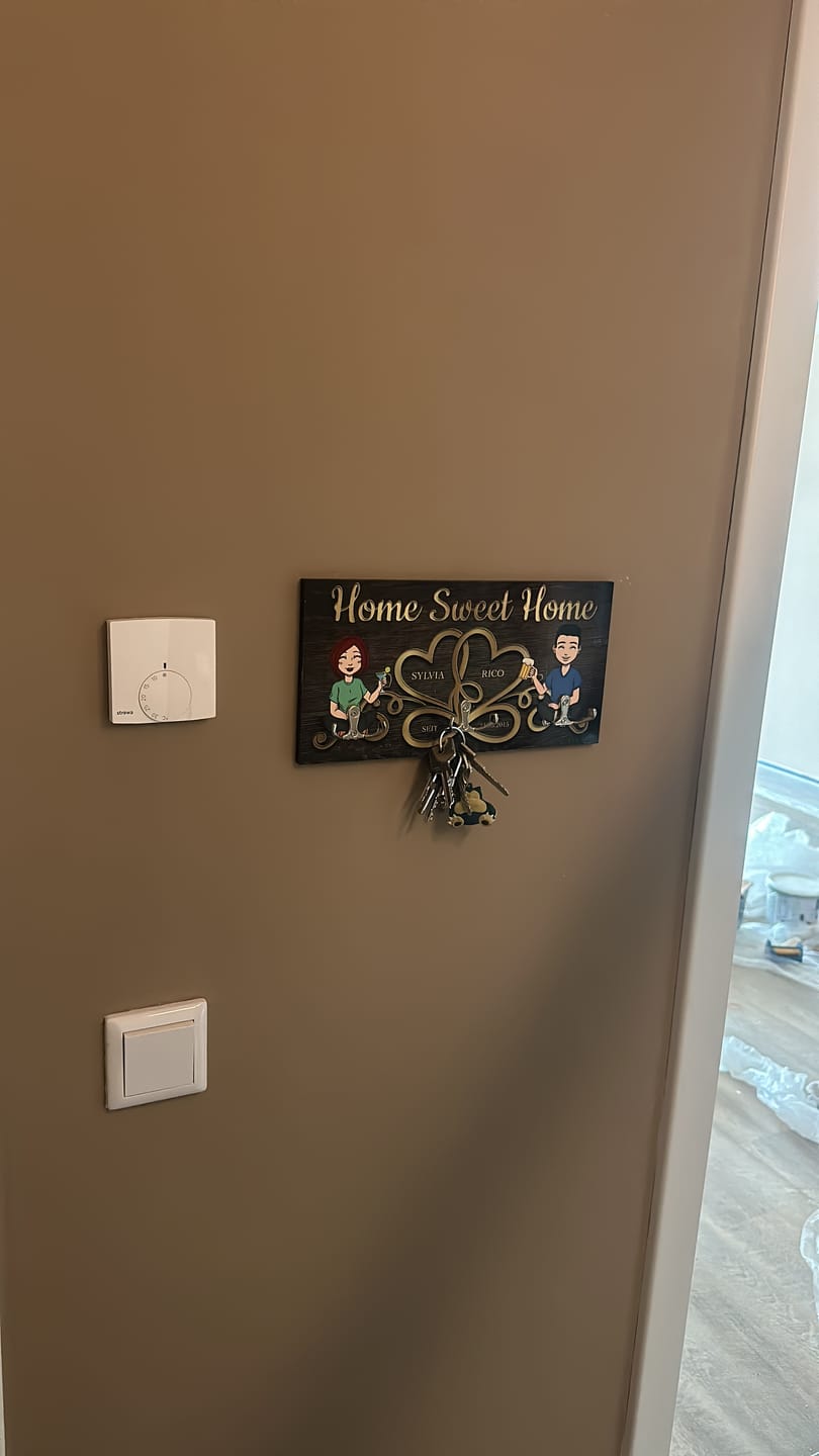 Customer photo review of Home sweet home - Paar-Schlüsselbrett