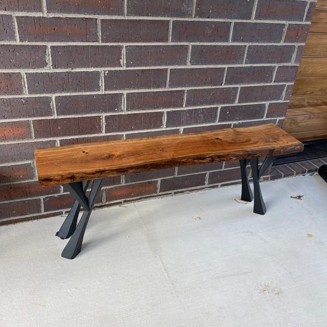 Customer photo review of Bench Legs 115 Yami 16H Industrial Metal Furniture