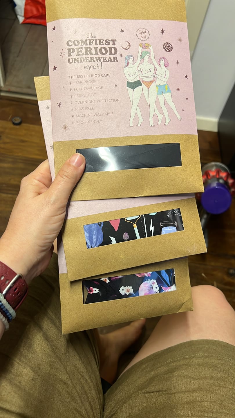 Customer photo review of Period Underwear By Spirit Nest