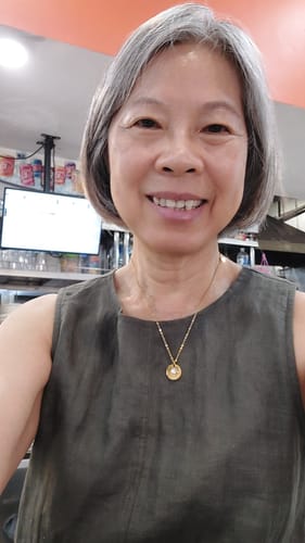 Customer photo review of Round Pendant Engravable Necklace
