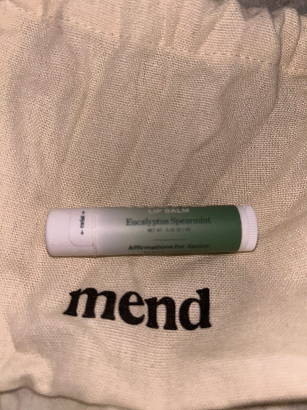 Customer photo review of Eucalyptus Spearmint Lip Balm