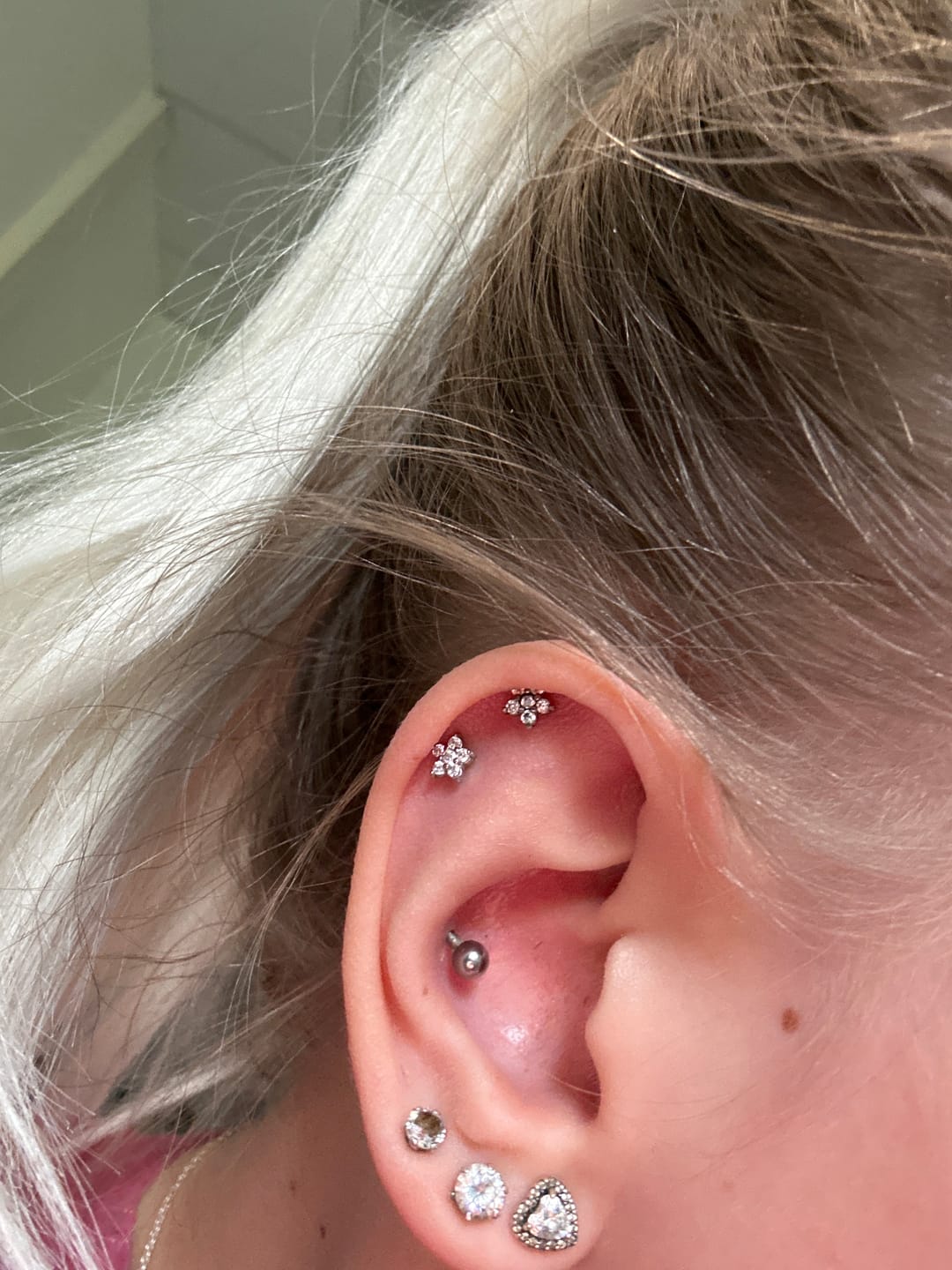 Customer photo review of Flower Piercing | Titan