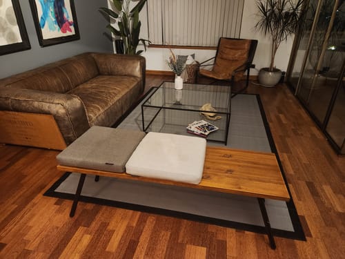 Customer photo review of Mesa de Centro 100 x 100 | GLASS