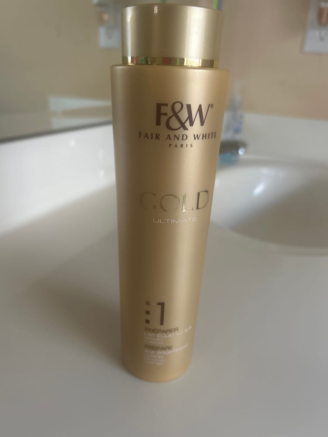 Customer photo review of Fair and White 1: Gold AHA Brightening Lotion 350ml / 11.8fl. oz