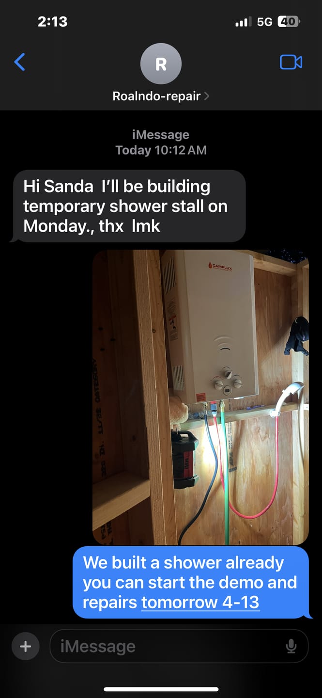 Customer photo review of Camplux 16L Outdoor 4.22 GPM Propane Gas Tankless Water Heater