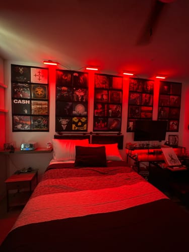 Customer photo review of 12" Vinyl Record Display Frame - LP Wall Storage