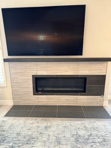 Customer photo review of Custom Metal Shelves: Non-Combustible, 25+ Finishes, Any Size