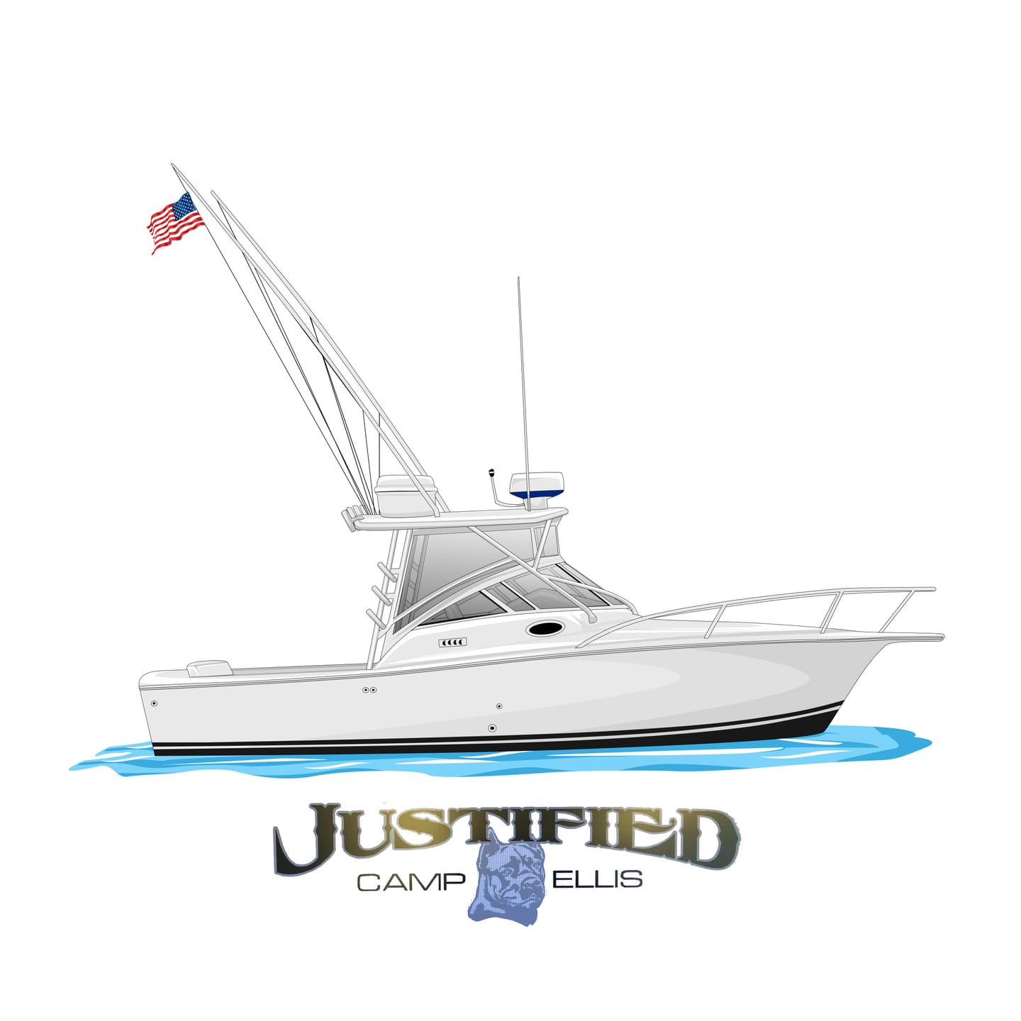 Customer photo review of Custom Oval Boat Stickers