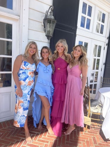 Customer photo review of Can't Escape Love Chiffon Layered Ruffle Irregular Slit Maxi Dress