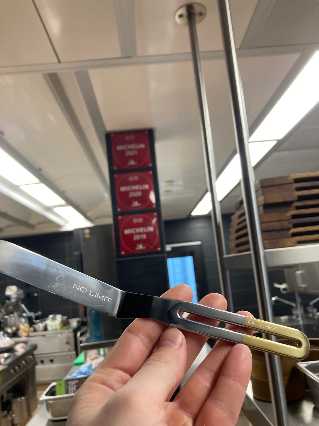 Customer photo review of 'LiftOff' Chef's Palette Knife