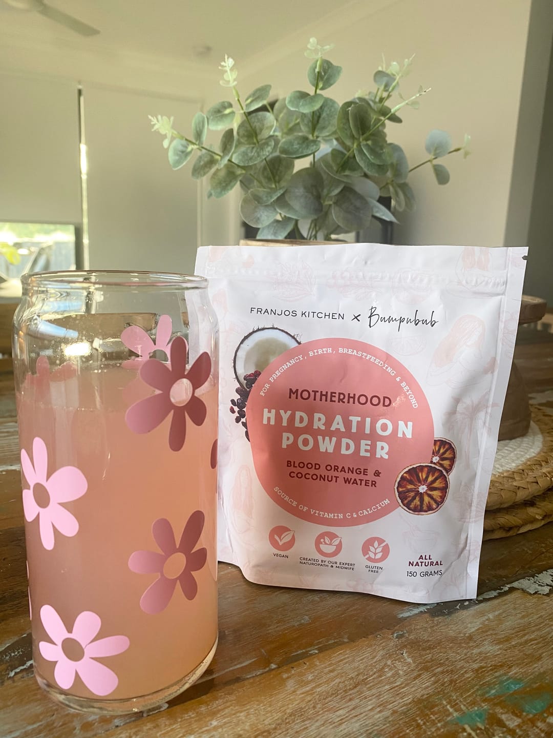 Customer photo review of Motherhood Hydration Powder - Blood Orange