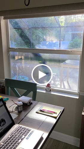 Customer video review of SmartWings Motorized Roller Shades 100% Blackout Safari