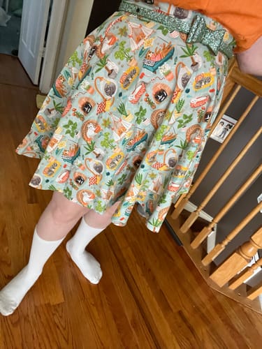 Customer photo review of Cats and Plants Skater Skirt by Retrolicious