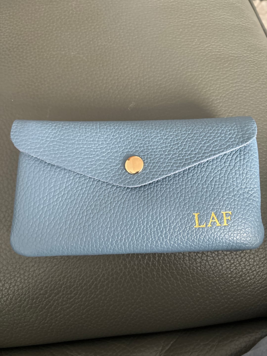 Customer photo review of Medium Popper Leather Purse
