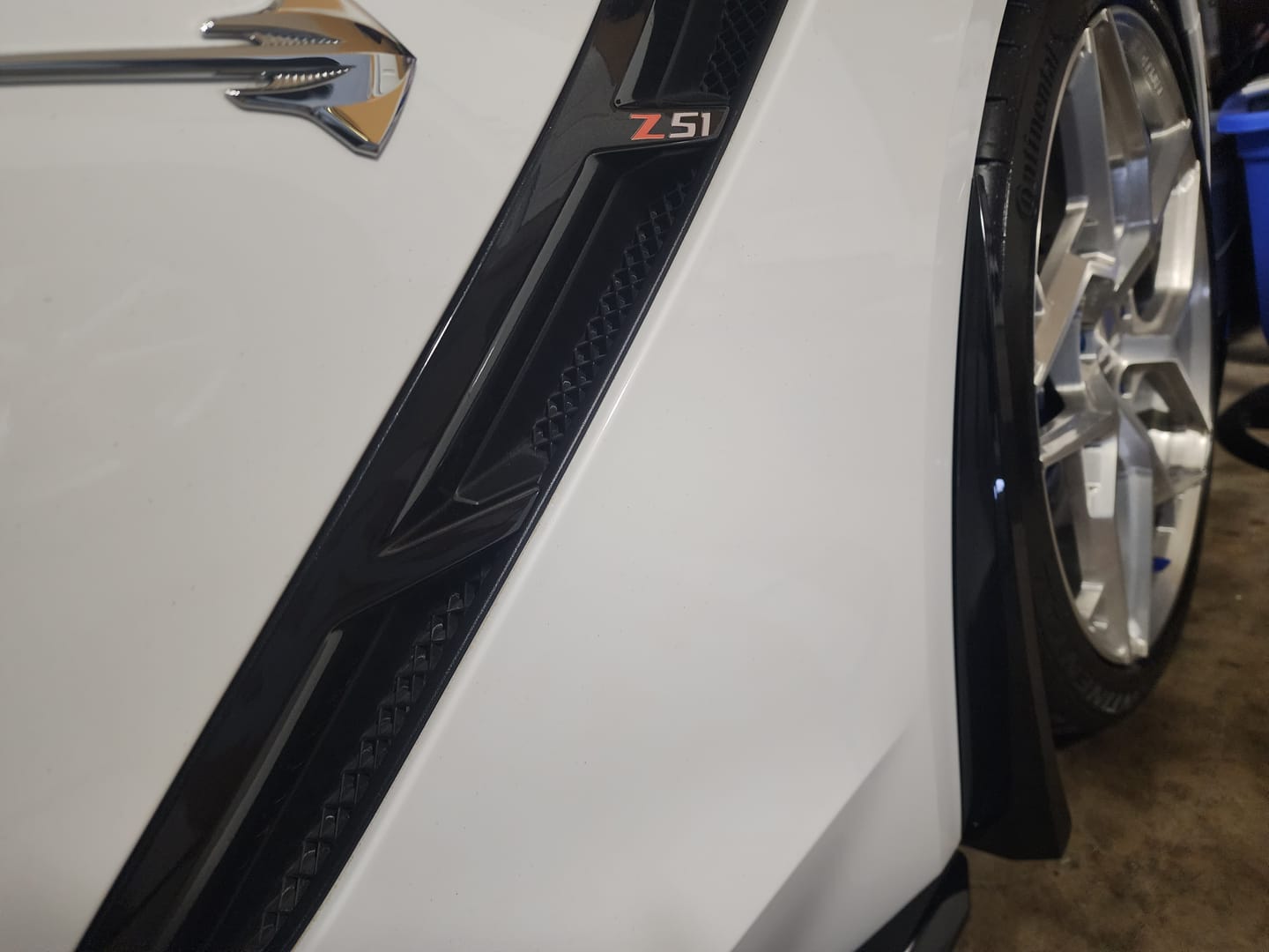 Customer photo review of Chevrolet Corvette C7 Extended Front Splash Guards