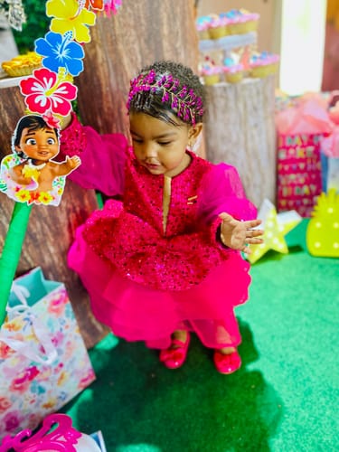 Customer photo review of Elegant Baby Girl Sequined Mesh Puff Sleeve Puff Dress Girl Toddler First Communion Princess Dress