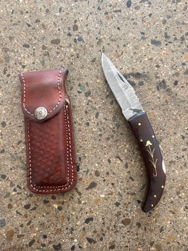 Customer photo review of Navaja de Acero Damasco 20cm “Petrohué“