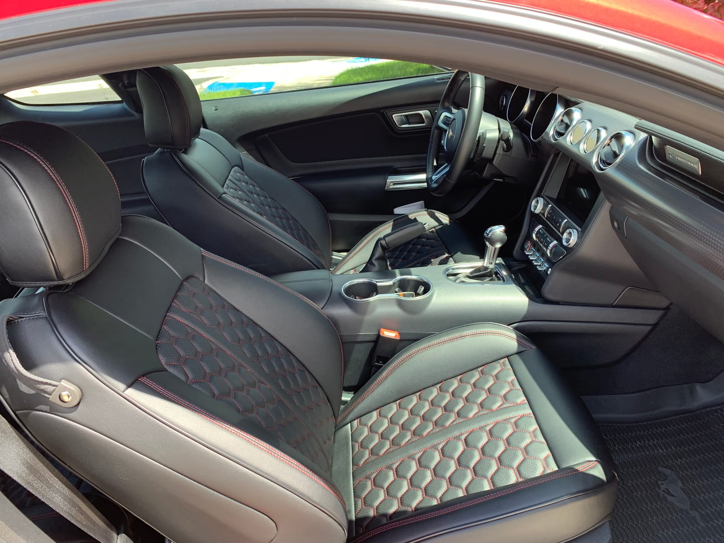 Customer photo review of 2015+ Ford Mustang Coupe Custom Leather Seat Covers