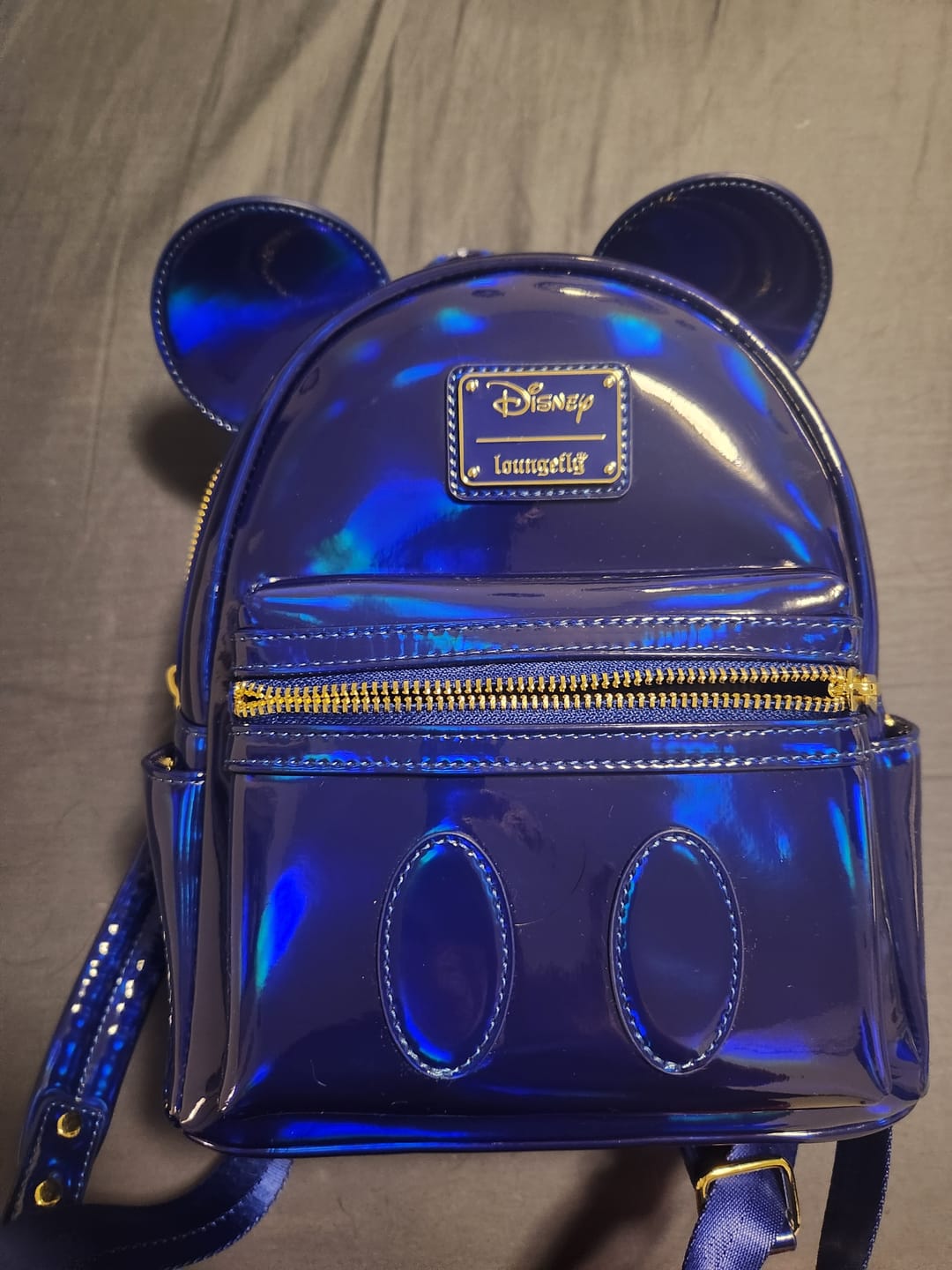 Customer photo review of 707 Street Exclusive - Loungefly Disney Mickey Mouse Holographic Series Mini Backpack - Sapphire
